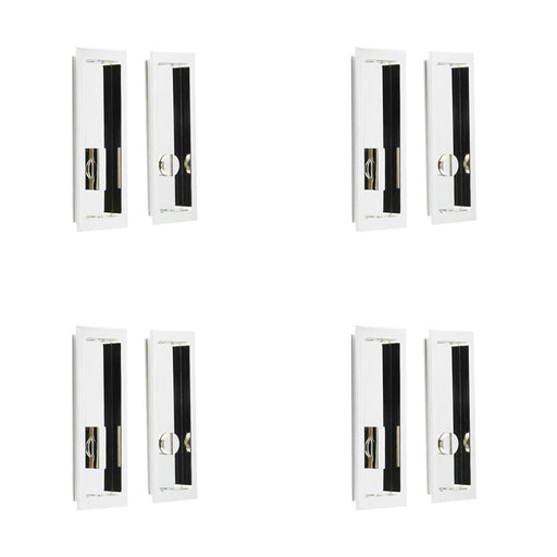 PACK Polished Nickel Rectangular Turn Release Enhanced Privacy Door Handle