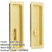 Satin Brass Rectangular Turn Release Doors Door Handle-1