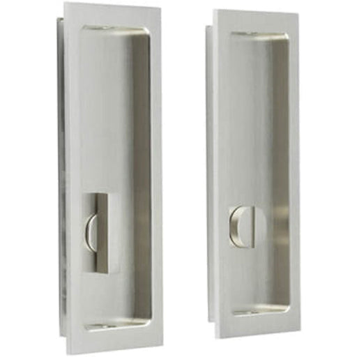 Satin Nickel Rectangular Turn Release Sliding Doors Door Handle