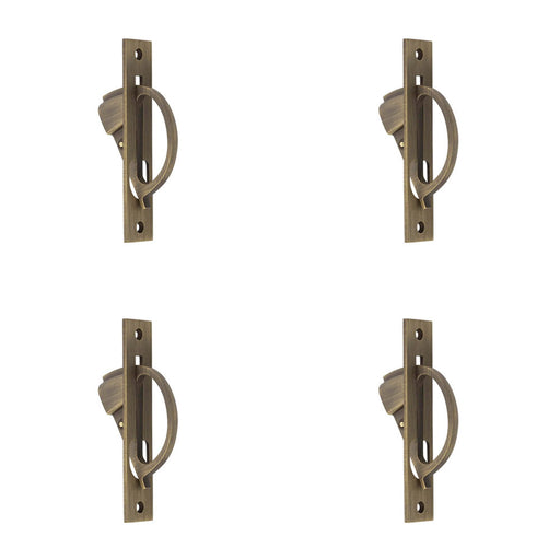 PACK Antique Brass Sliding Door Edge Pull Modern Homes Door Handle