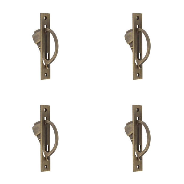 PACK Antique Brass Sliding Door Edge Pull Modern Homes Door Handle