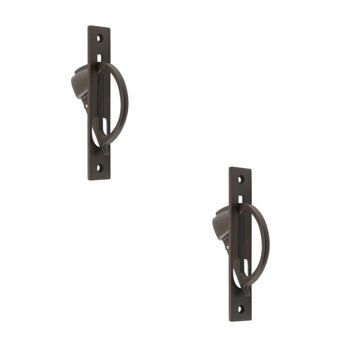 PACK Sleek Dark Bronze Sliding Door Edge Pull Modern Homes Door Handle (1)