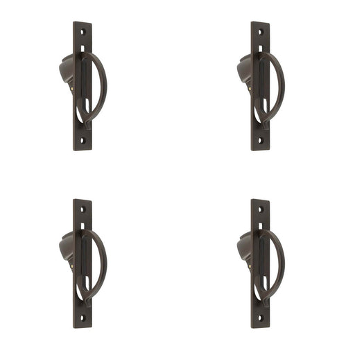 PACK Sleek Dark Bronze Sliding Door Edge Pull Modern Homes Door Handle