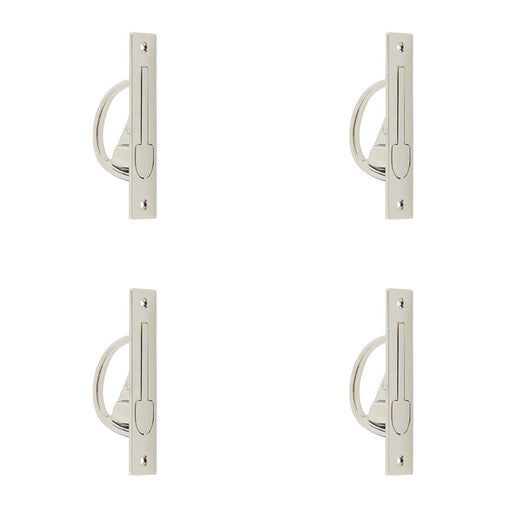 PACK Sleek Polished Nickel Sliding Door Edge Pull Modern Homes Door Handle