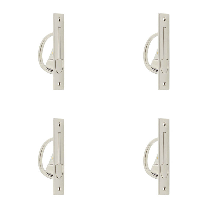 PACK Sleek Polished Nickel Sliding Door Edge Pull Modern Homes Door Handle