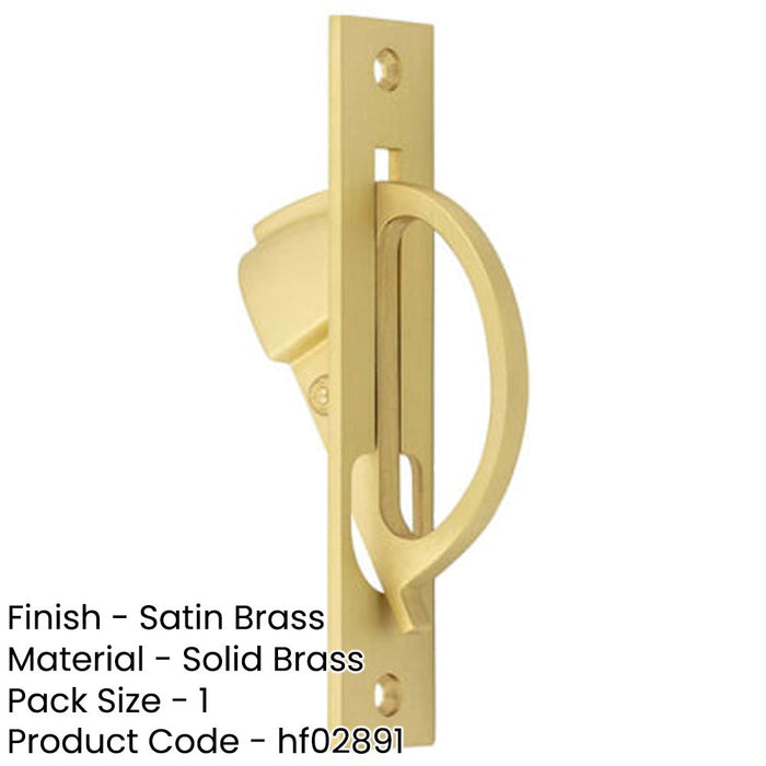 Sleek Satin Brass Sliding Door Edge Pull Modern Homes Door Handle-1