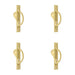 PACK Sleek Satin Brass Sliding Door Edge Pull Modern Homes Door Handle