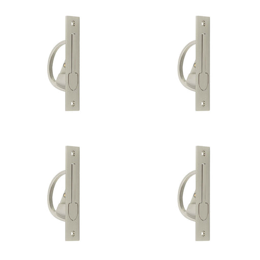 PACK Satin Nickel Sliding Door Edge Pull Modern Homes Door Handle