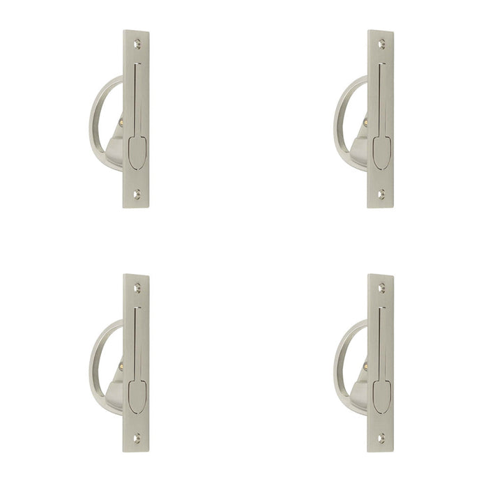 PACK Satin Nickel Sliding Door Edge Pull Modern Homes Door Handle