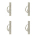 PACK Satin Nickel Sliding Door Edge Pull Modern Homes Door Handle