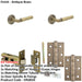Door Handle Latch Antique Brass Mitred Premium Rounded Lever Round Chamfered Rose-1