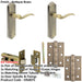 Door Handle Latch Bronze Antique Brass Sculpted Lever Latch Backplate-1