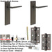 Door Handle Latch Dark Bronze Slim Mitred Lever Latch Backplate-1