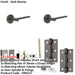 Door Handle Latch Dark Bronze Slim Rounded Lever Round Plain Rose-1