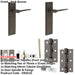 Door Handle Latch Dark Bronze Slim Tapered Lever Latch Backplate-1