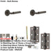 Door Handle Latch Dark Bronze Mitred Premium Rounded Lever Round Reeded Rose-1