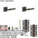Door Handle Latch Dark Bronze Mitred Premium Rounded Lever Square Plain Rose-1