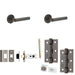 Door Handle Latch Dark Bronze Premium Rounded Lever Round Plain Rose