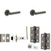 Door Handle Latch Dark Bronze Premium Rounded Lever Round Chamfered Rose