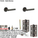 Door Handle Latch Dark Bronze Premium Rounded Lever Round Knurled Rose-1