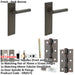 Door Handle Latch Dark Bronze Premium Rounded Lever Latch Backplate-1