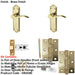 Door Handle Latch Brass Sculpted Slim Lever Latch Backplate-1