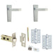 Door Handle Latch Chrome Flat Lever Latch Backplate