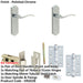 Door Handle Latch Chrome Slim Sculpted Lever Latch Backplate-1