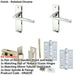 Door Handle Latch Chrome Modern Lever Latch Backplate-1