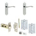 Door Handle Latch Chrome Flat Lever Latch Backplate (1)