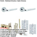 Door Handle Latch Chrome Premium Rounded Lever Round Plain Rose (3)-1