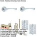 Door Handle Latch Chrome Slim Twisted Lever Round Plain Rose-1