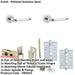 Door Handle Latch Chrome Return Door Lever Round Plain Rose (1)-1