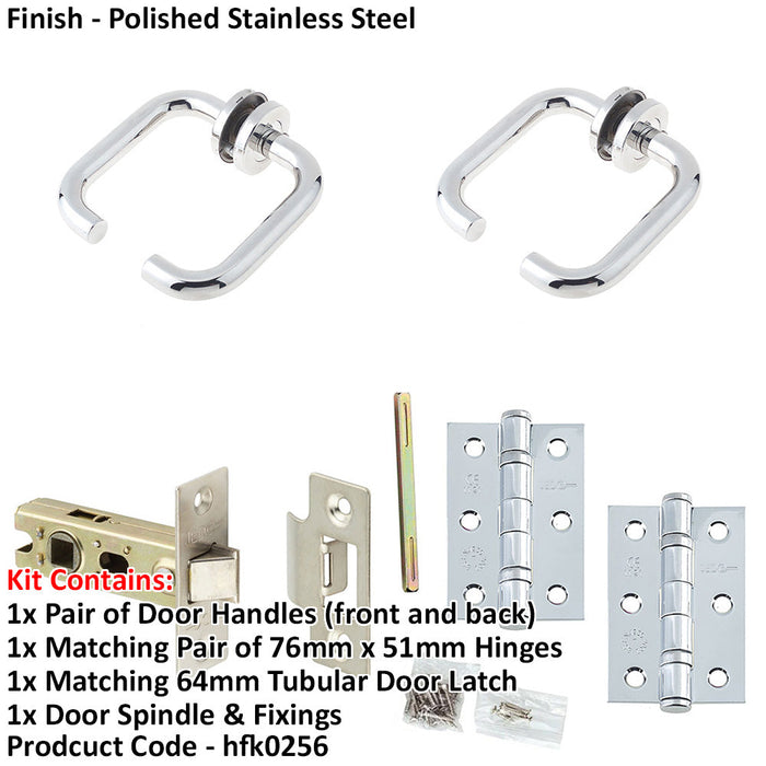 Door Handle Latch Chrome Return Door Lever Round Plain Rose (2)-1