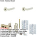 Door Handle Latch Nickel Flat Lever Round Chamfered Rose-1