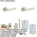 Door Handle Latch Nickel Premium Rounded Lever Round Plain Rose-1