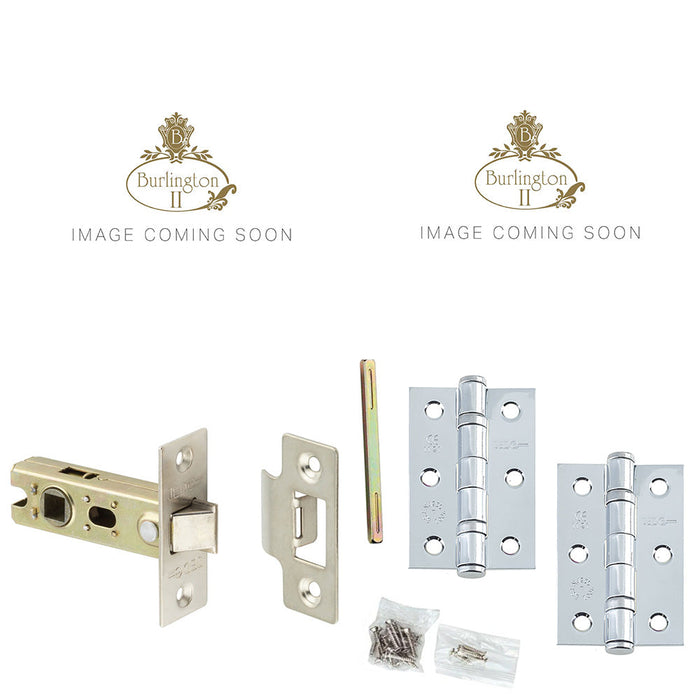 Door Handle Latch Nickel Premium Rounded Lever Round Stepped Rose