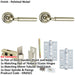 Door Handle Latch Nickel Premium Rounded Lever Round Recessed Rose-1
