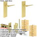 Door Handle Latch Satin Brass Slim Tapered Lever Latch Backplate-1