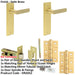 Door Handle Latch Satin Brass Flat Lever Latch Backplate-1