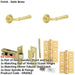 Door Handle Latch Satin Brass Grooved Premium Rounded Lever Round Stepped Rose-1