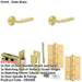 Door Handle Latch Satin Brass Knurled Premium Rounded Lever Round Chamfered Rose-1