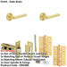 Door Handle Latch Satin Brass Premium Rounded Lever Round Knurled Rose-1