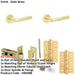 Door Handle Latch Satin Brass Ridged Premium Rounded Lever Round Plain Rose-1
