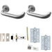 Door Handle Latch Stainless Steel Return Door Lever Round Plain Rose