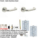 Door Handle Latch Stainless Steel Return Door Lever Round Plain Rose (1)-1