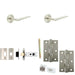 Door Handle Latch Satin Nickel Slim Mitred Lever Round Chamfered Rose