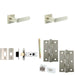 Door Handle Latch Satin Nickel Flat Lever Square Plain Rose