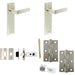 Door Handle Latch Satin Nickel Flat Lever Latch Backplate