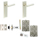 Door Handle Latch Satin Nickel Premium Rounded Lever Latch Backplate